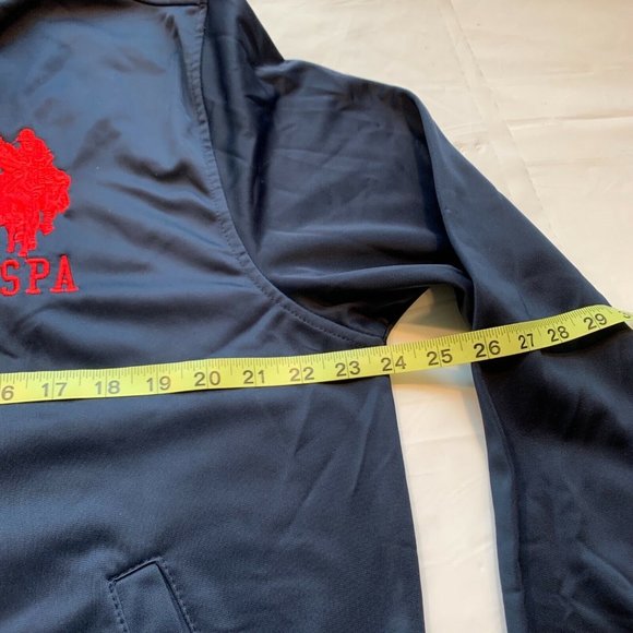 US Polo Assn. Full Zip Superior Quality Bomber Jacket Fleece Lined Logo L EUC - Picture 10 of 12